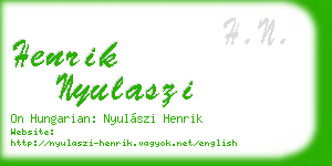 henrik nyulaszi business card