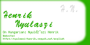 henrik nyulaszi business card